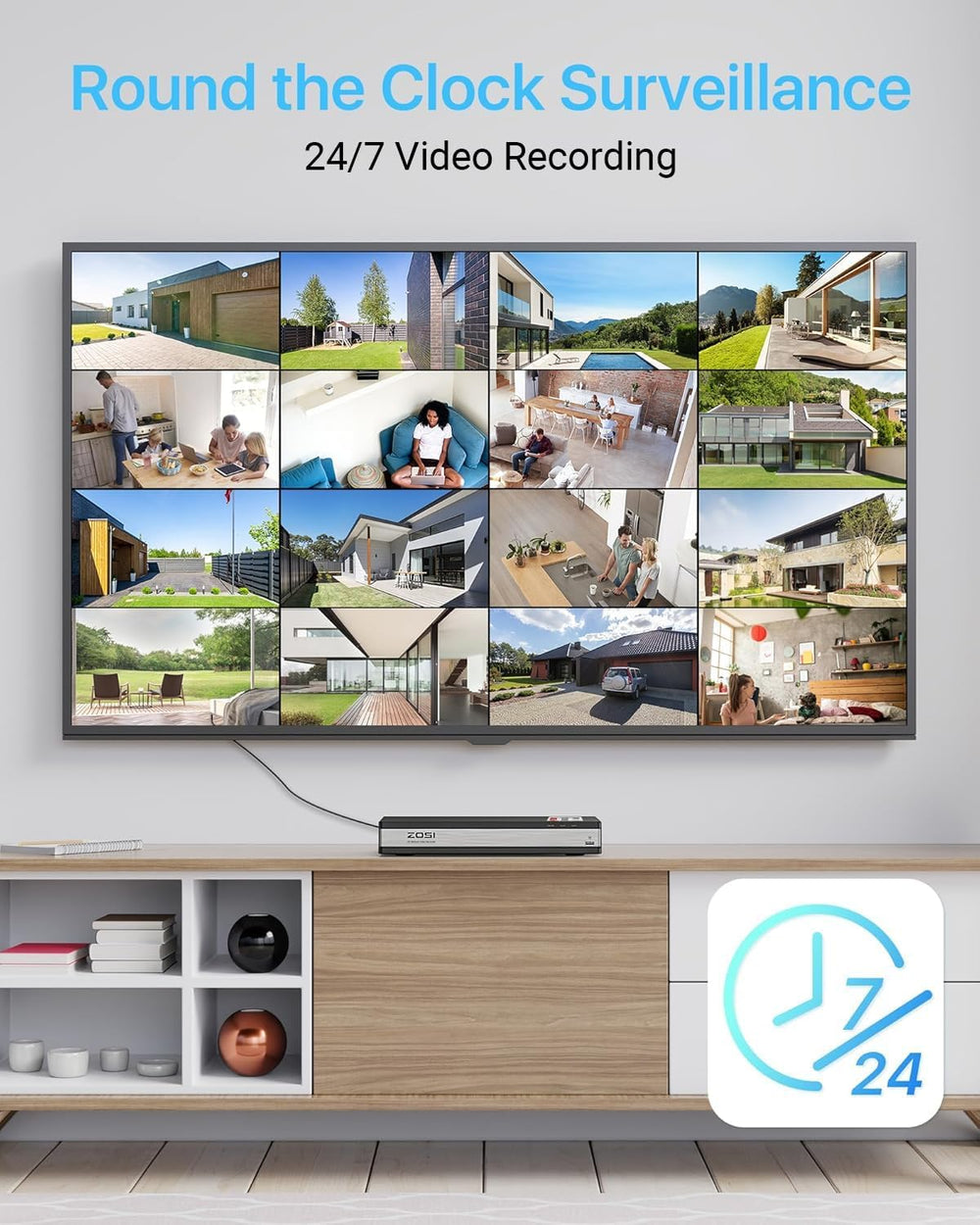 ZOSI 16 Channel 4K PoE Home/Business Security Camera System with 4TB HDD