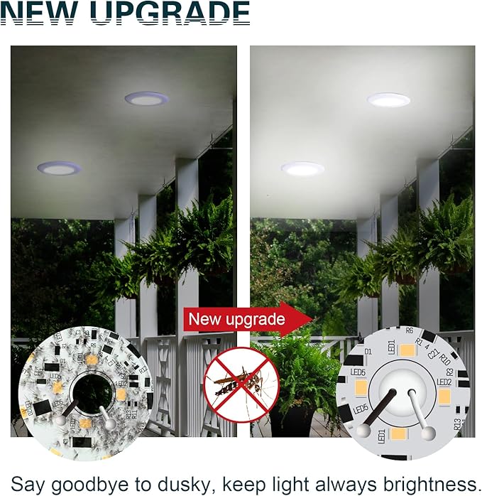 TOPELER 6in Dimmable Flush Mount Ceiling Recessed Light, 15W 4000K Cool White...