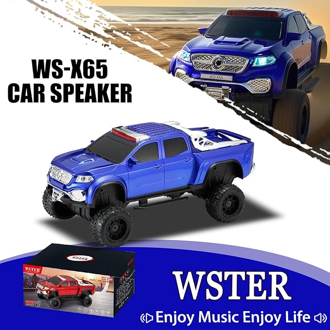 WSTER WS-X65 Pickup Truck Replica Bluetooth Speaker – HD Sound, FM Radio