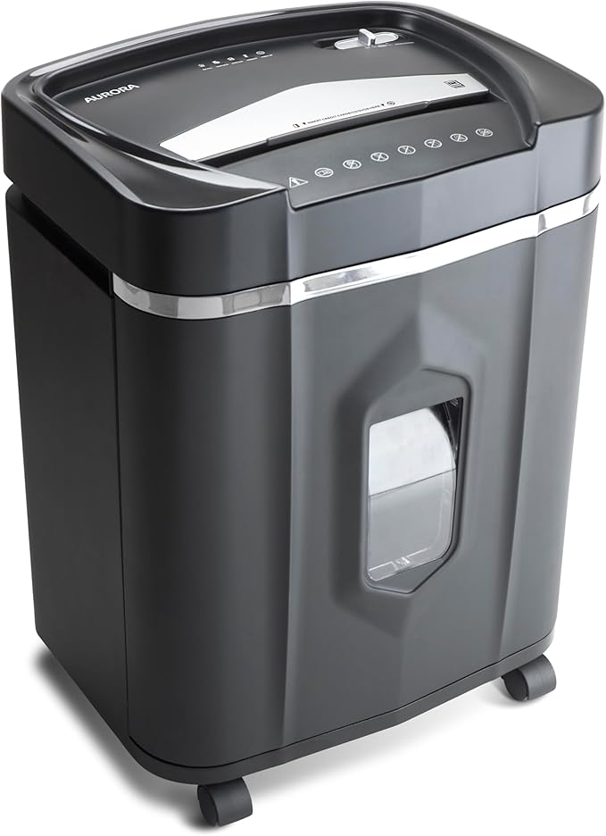 Aurora High-Security 12-Sheet Micro-Cut Paper/CD and Credit Card Shredder