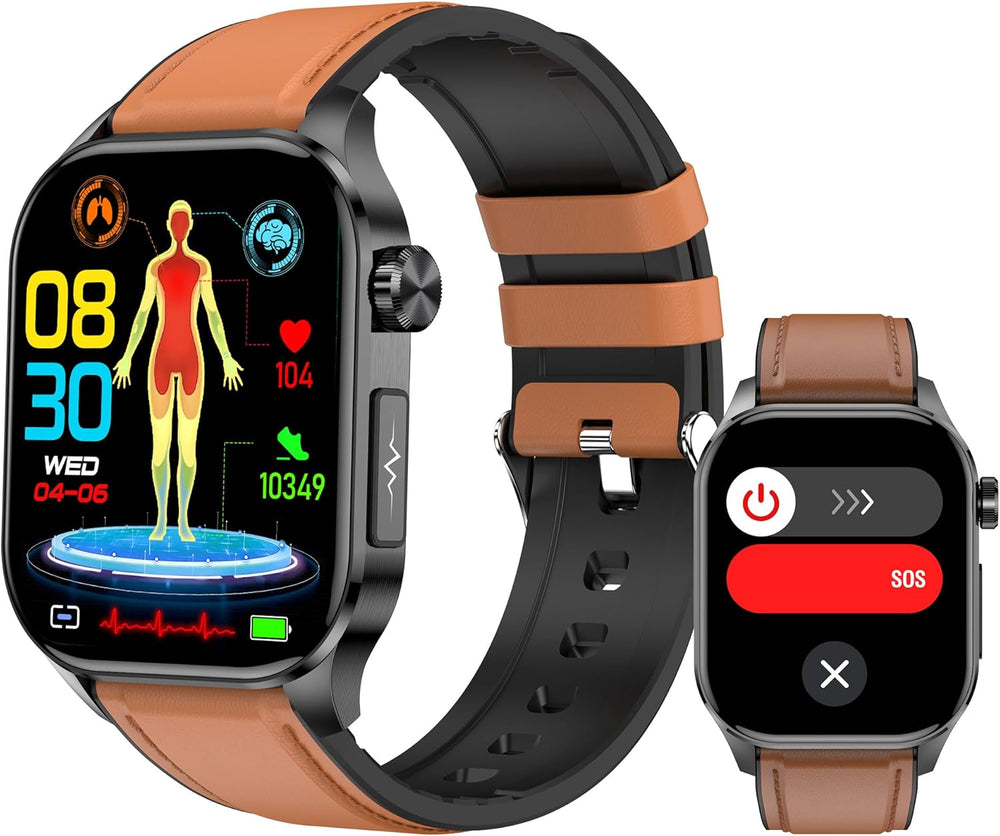 Smart Watch for Men Women, 2.04" AMOLED Color Screen, 24/7 Heart Rate, B...