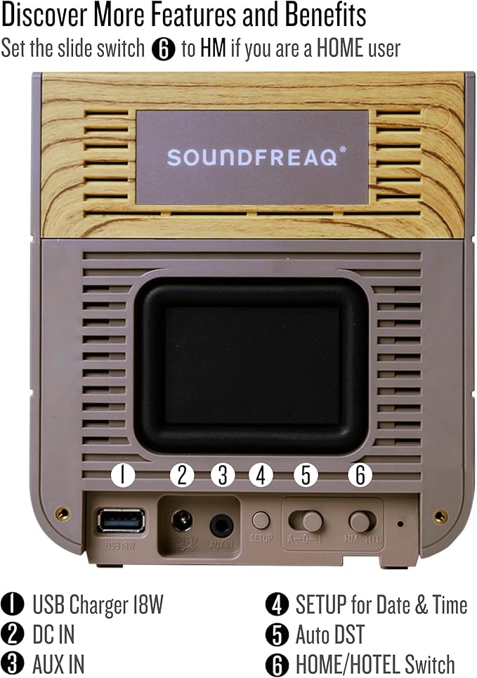Soundfreaq Sound Rise II, SFQ-16: Bedside Alarm Clock Radio & Bluetooth S...