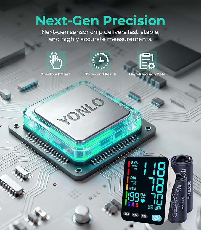 YONLO Blood Pressure Monitor, Automatic Upper Arm Blood Pressure Monitors