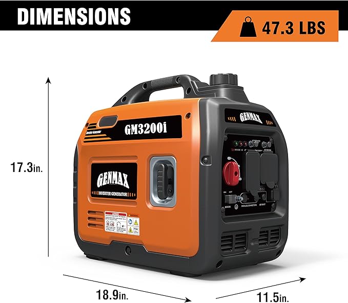 GENMAX Generator,EPA Compliant, Eco-Mode Feature, Ultra Lightweight