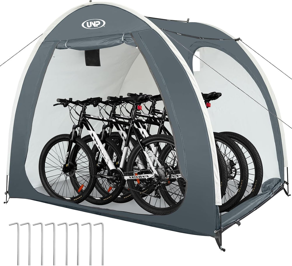 UNP Bike Storage Shed Tent, Waterproof Bike Storage Tent for 1/2/3/4 Bikes