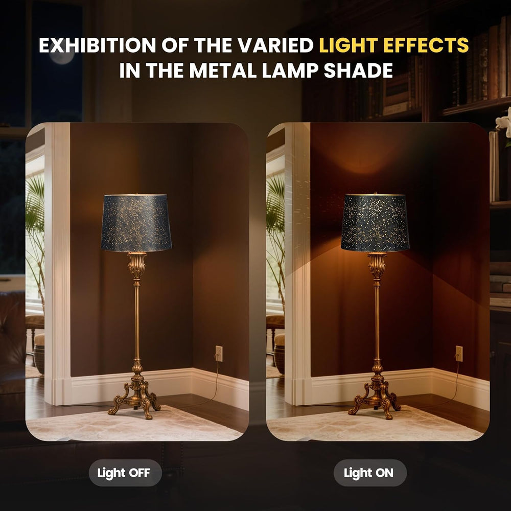 Etched Starlight Metal Lamp Shade Replacement for Table Floor Lamps | Drum La...
