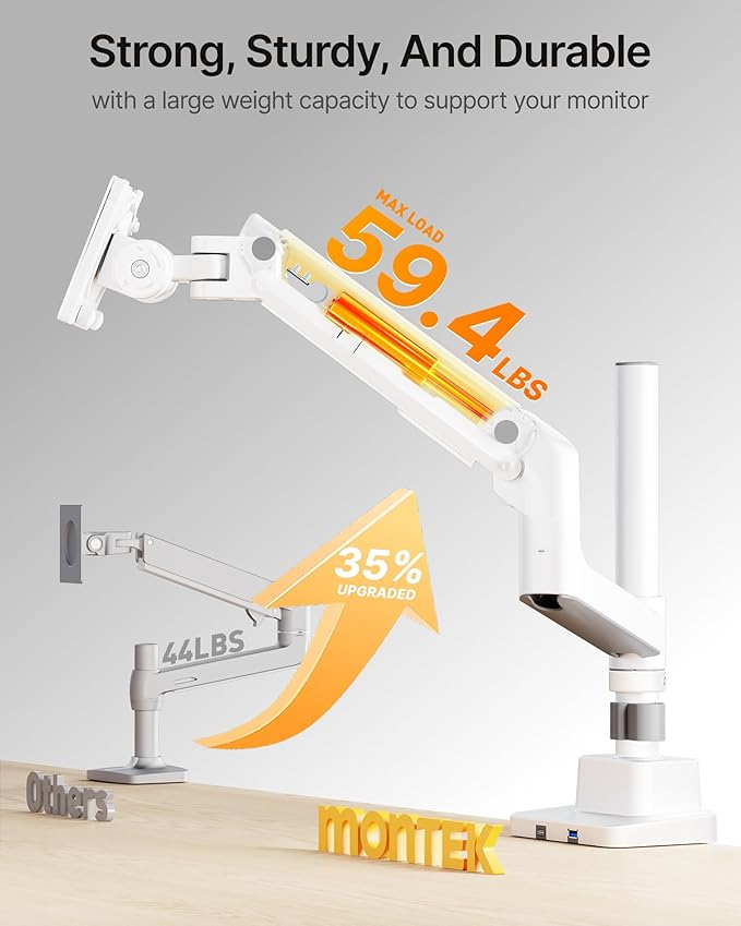 monTEK Heavy-Duty Single Monitor Arm
