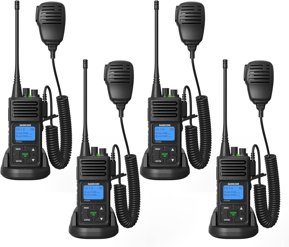 SAMCOM Two Way Radio with Shoulder Speaker Mic, 5W High Power 2 Way Radios Lo...