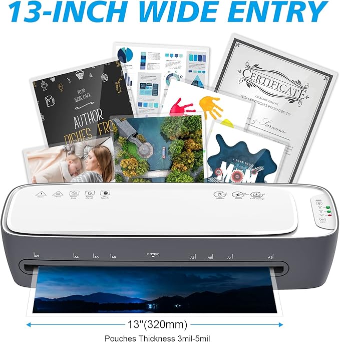 Laminator Machine 13-Inch Thermal Lamination