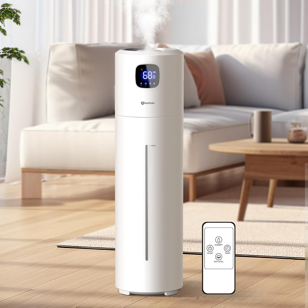 Akeshan Large Humidifiers for Bedroom, 9L/2.5Gal Ultrasonic Cool Mist, Top Fill