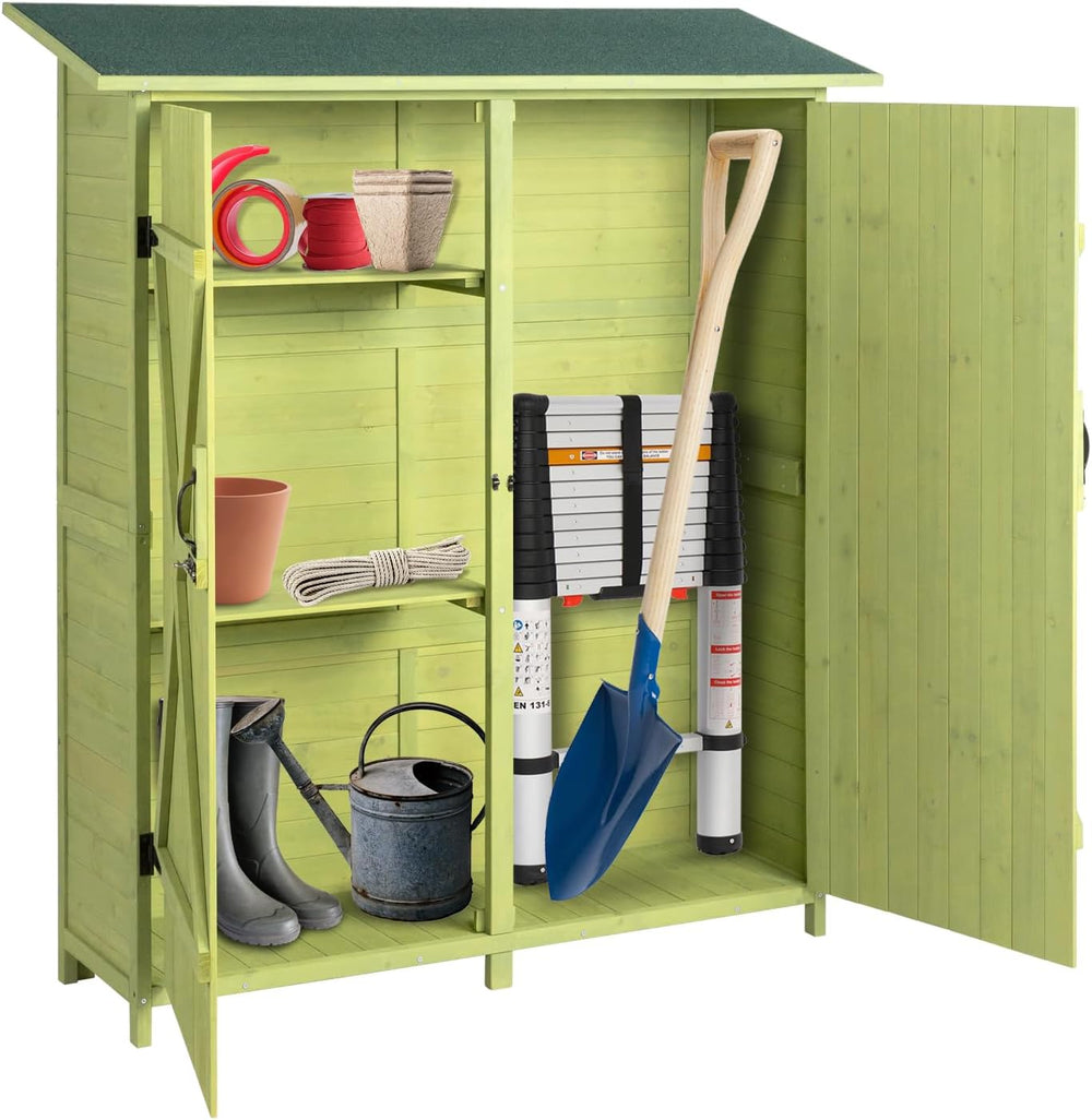 VINGLI Upgraded Outdoor Wooden Storage Shed, Extra Large Garden Shed Outside ...