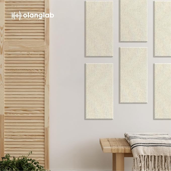 Olanglab Fiberglass Acoustic Wall Panels 4 Pack, 11.8'' x 23.6'