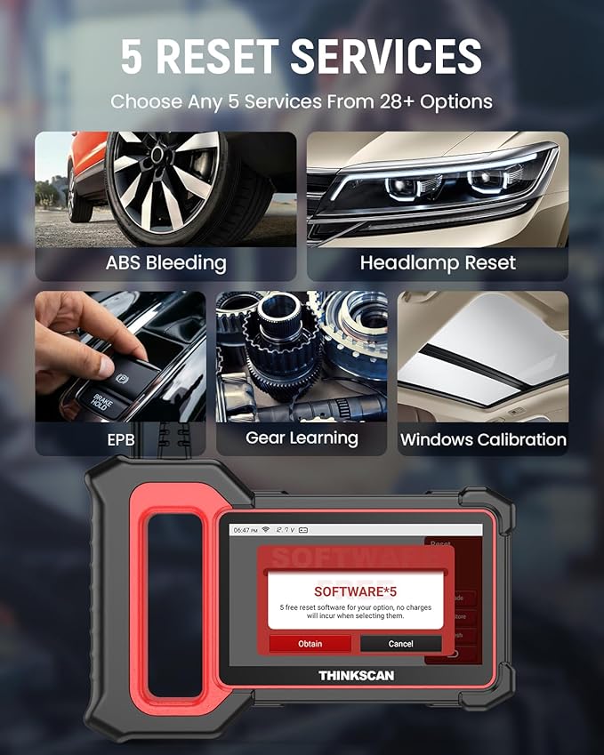 THINKCAR OBD2 Scanner, ThinkScan Plus S7 ABS, IC System Diagnostic Scan Tool