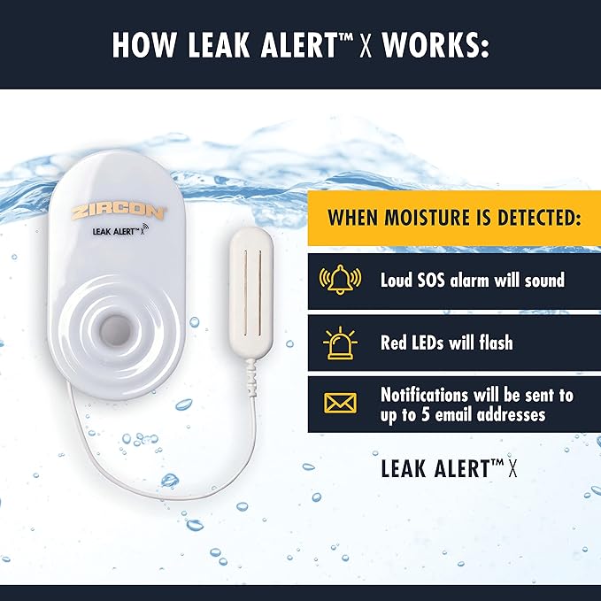 Zircon Leak Alert X – Smart Electronic Water Detector
