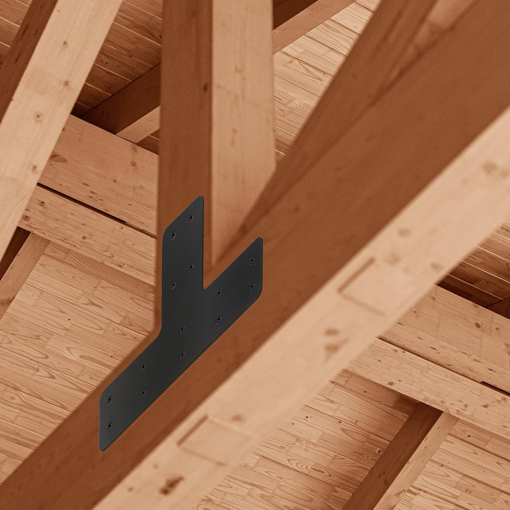 4 Pcs 12*8 Inch T Post Timber Brackets,Post to Beam Connector