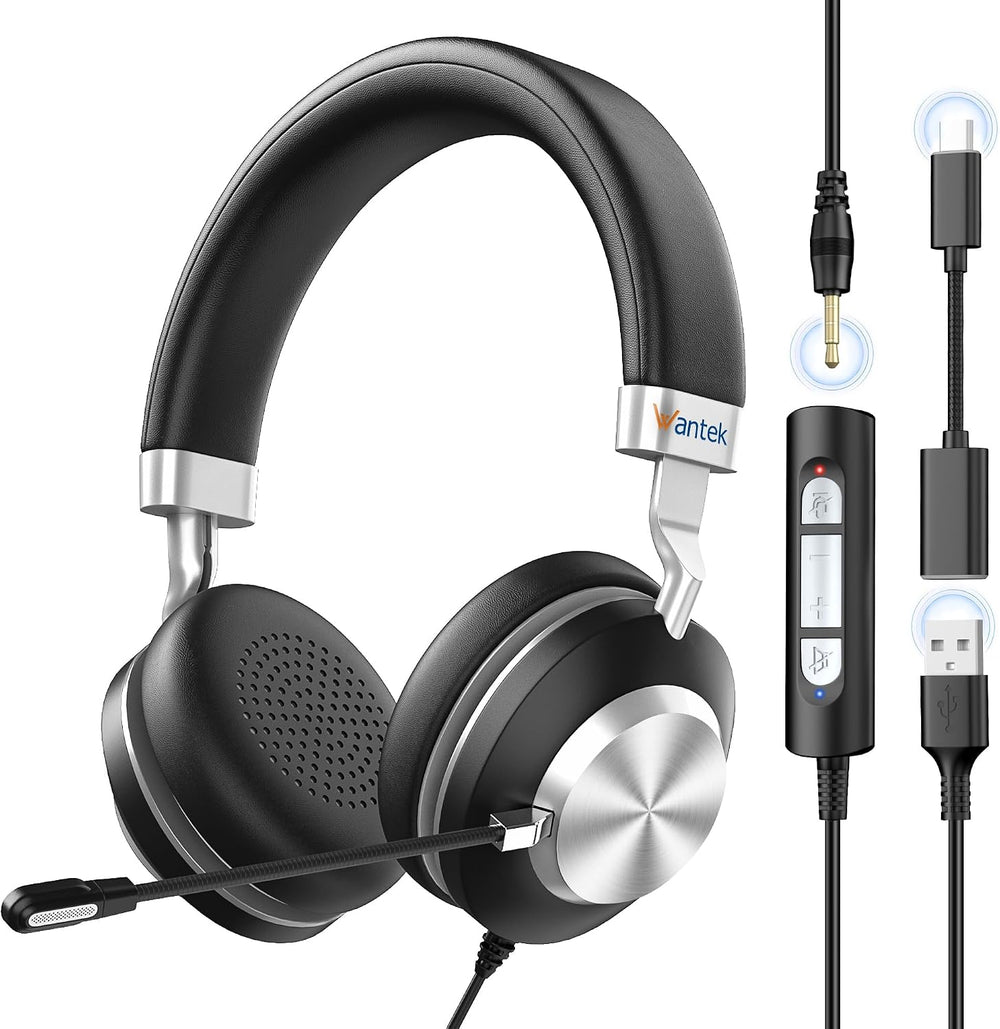 Wantek USB Headset with Microphone