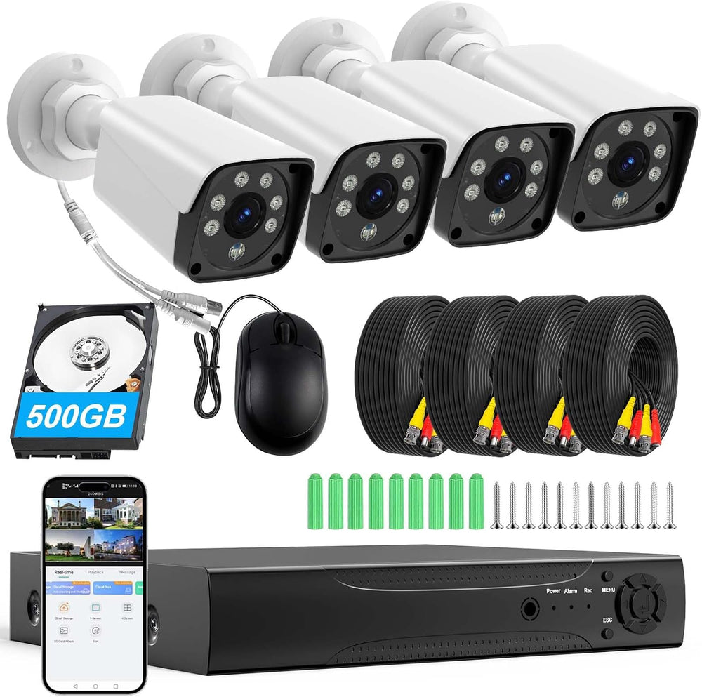 H.265+ Wired Security Camera DVR Kit System