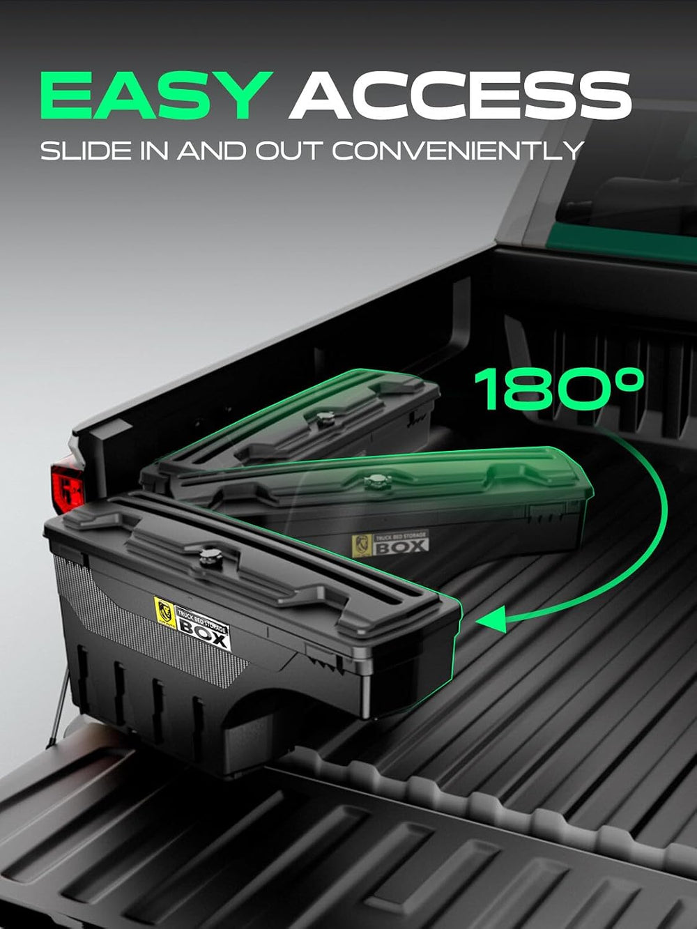 YHTAUTO Driver & Passenger Side Truck Bed Storage Tool Box for Dodge Ram