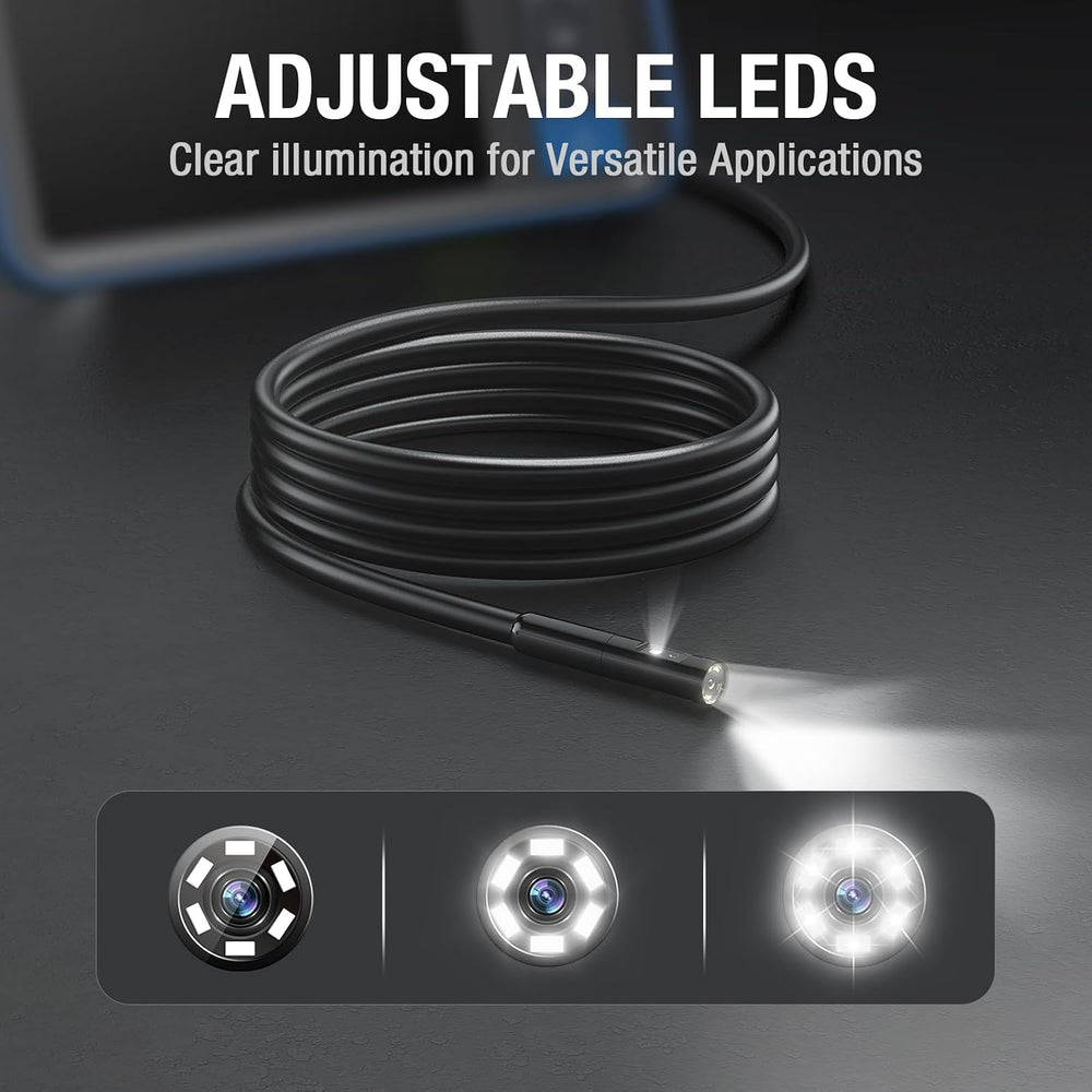 Dual Lens Endoscope with Light, Teslong MS450 Automotive Mechanic Borescope