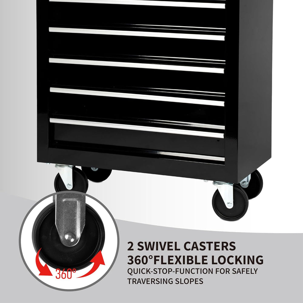 Maxority 7-Drawer Heavy-Duty Rolling Tool Chest Cabinet with Lock Mobile Cart...