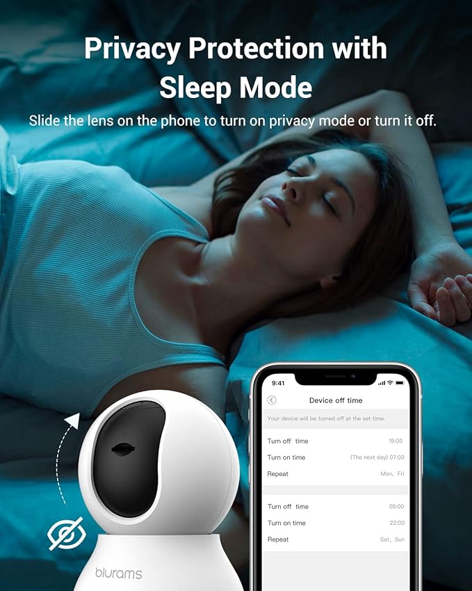 blurams Security Camera 2K, Baby Monitor Dog Camera 360-degree (2Pack)