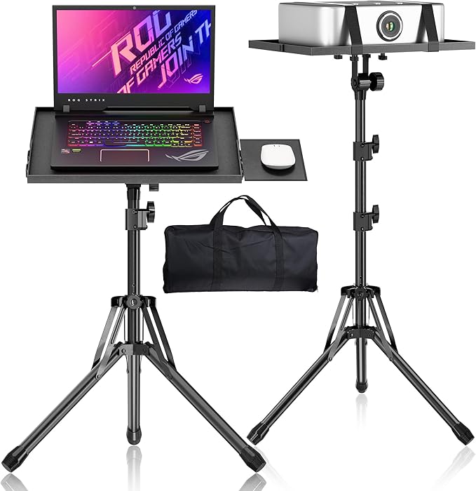Projector Stand Tripod, Adjustable Height 26 to 56 Inch Laptop Tripod, Laptop
