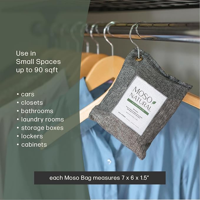 Moso Natural Air Purifying Bag 200g HGTV Editor's Pick | Premium Bamboo (...