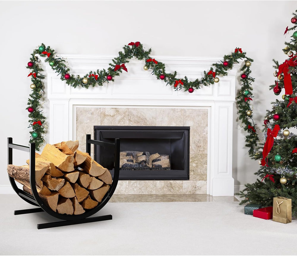 DOEWORKS Firewood Rack Small Decorative Fireside Log Rack