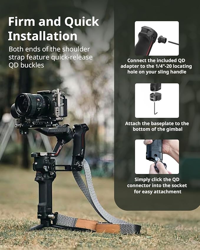 SmallRig RS3 RS2 Weight-Reducing Shoulder Strap Compatible