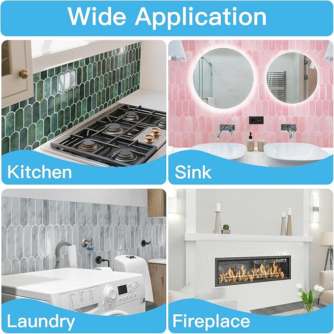 Art3d 12 x 12 Inch Heavy-Duty Peel and Stick Backsplash, Self-adhesive Wall (...