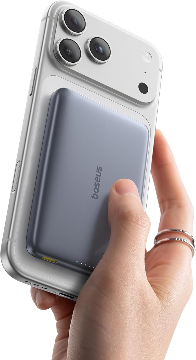 Baseus Picogo Magsafe Portable Charger, Qi2 15W 0.5" Ultra Slim 10000mAh