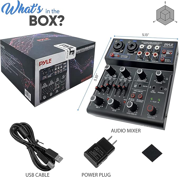 Pyle Professional Wireless DJ Audio Mixer