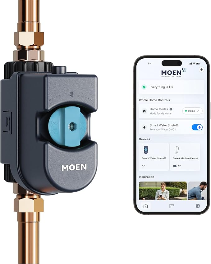 Moen Flo Smart Water Monitor and Automatic Shutoff Sensor, Wi-Fi Connected