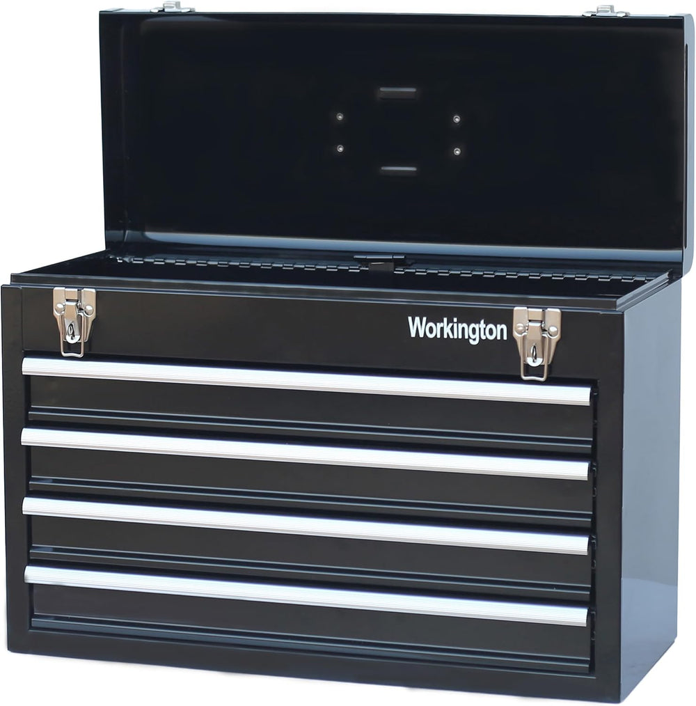 Workington Portable Metal Tool Chest with 4 Drawers, 20" 4-Drawer Tool C...
