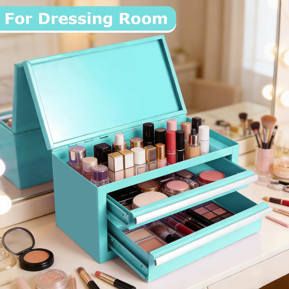 Mini Steel Tool Box with Drawers - Small Tool Chest for Small Item Storage Or...
