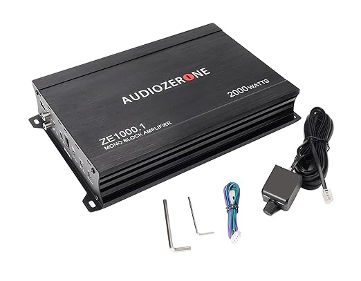 Car Audio Amplifier ZE1000.1 2000W Monoblock Class D MOSFET Subwoofer Audio