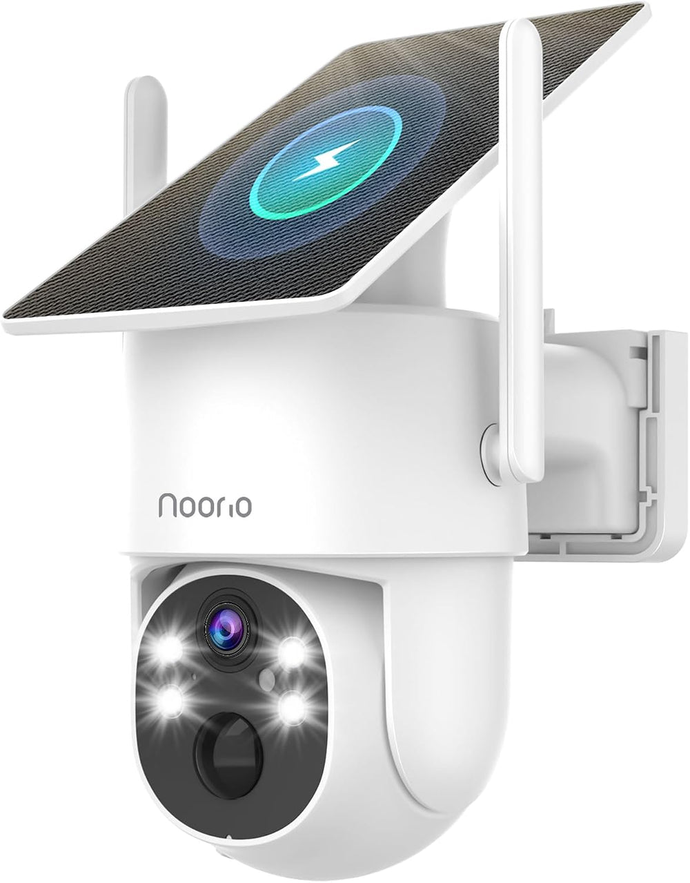 Noorio 2K 4MP Solar Security Camera Outdoor Wireless 360° PTZ, WiFi 6, IP65