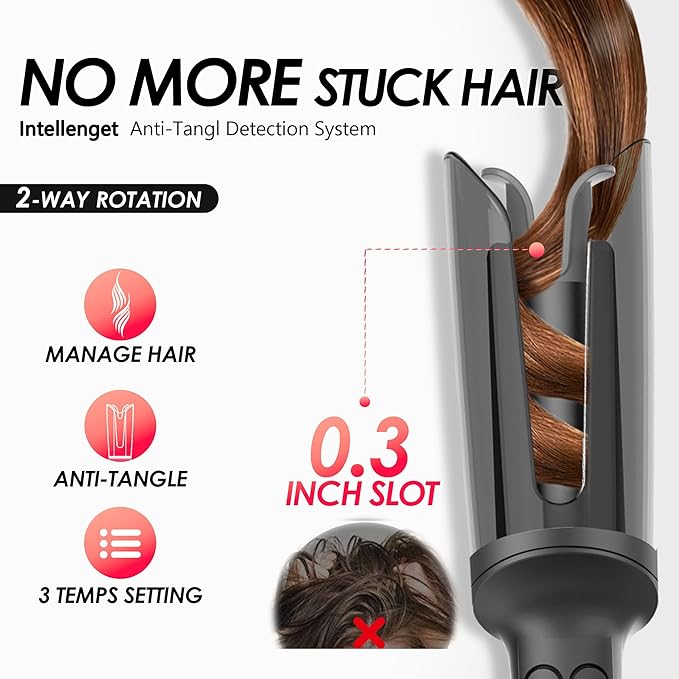 LA MAESII Automatic Rotating Curling Iron, Hair Curler