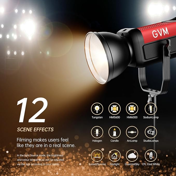 GVM 300W Photography Lighting Bi-Color Video Light