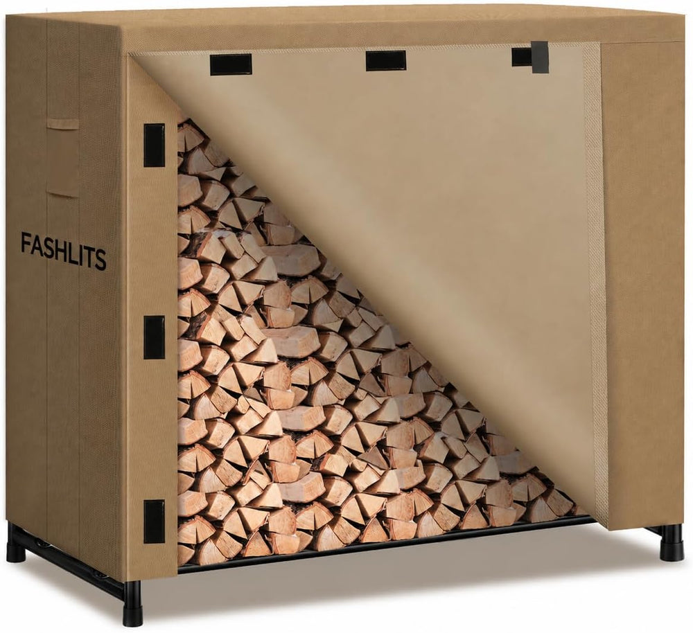 4ft Firewood Rack Cover, Waterproof Heavy Duty 600D Oxford