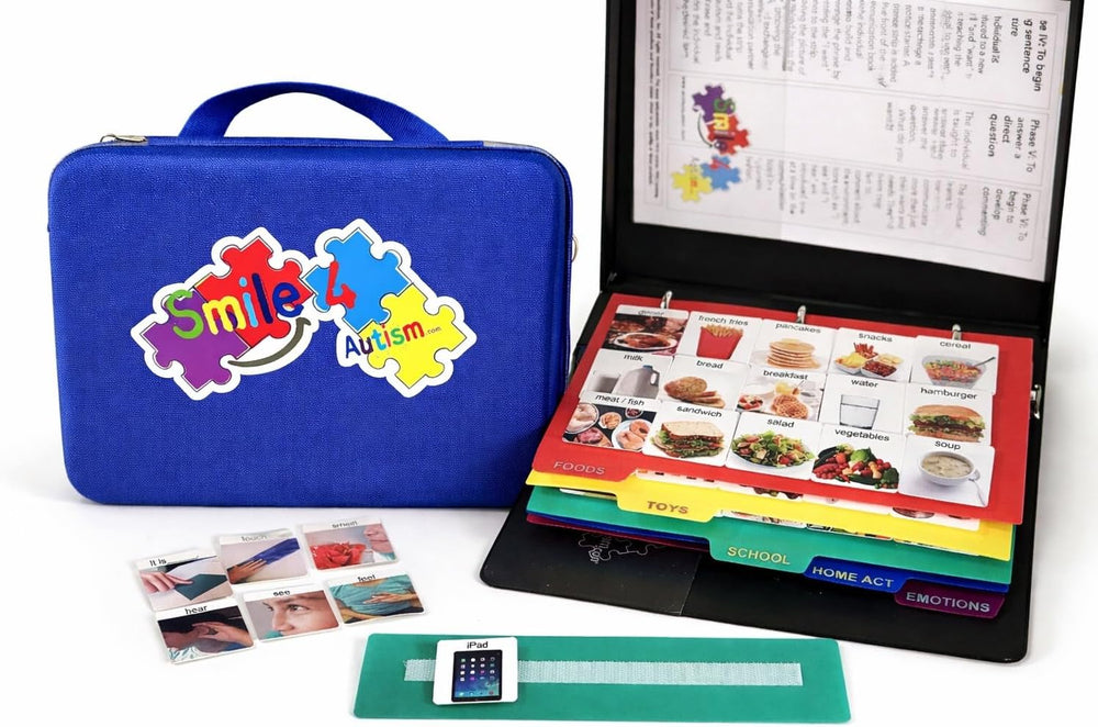 Visual Communication Book with Case, 162 ASD Photo Picture Cards: Autism