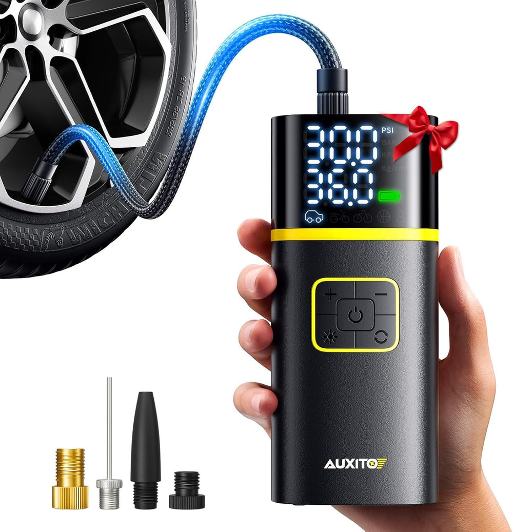 AUXITO 150PSI Tire Inflator Portable Air Compressor, 5X Faster Air Pump