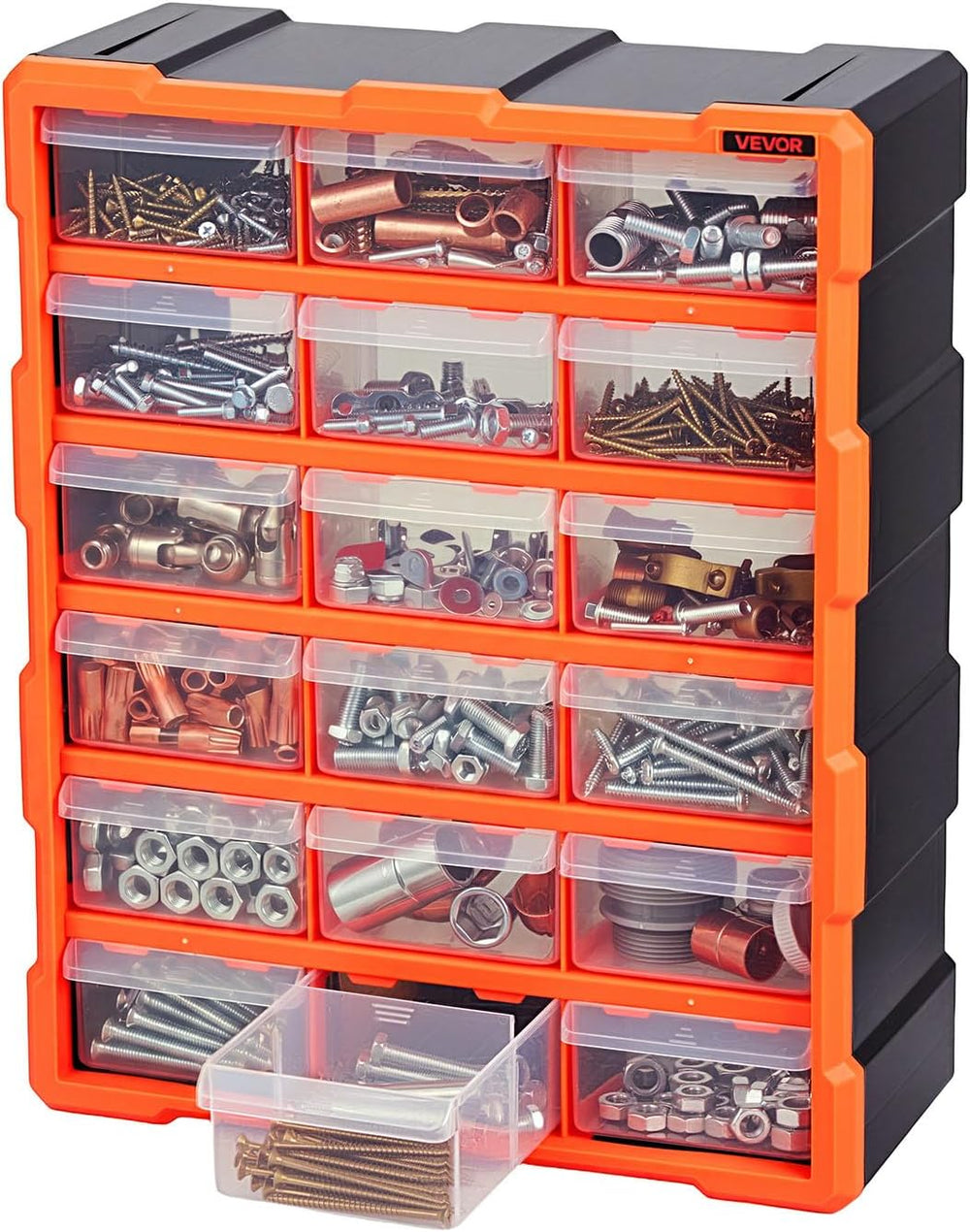 VEVOR 18-Drawer Storage Organizer, Plastic, Drawer Storage Cabinet for Garage...