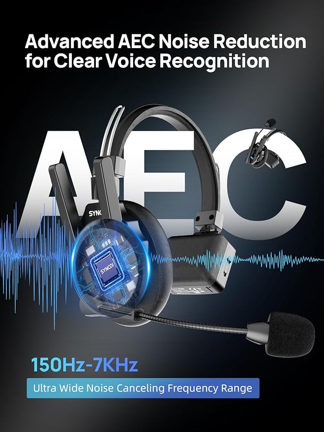 SYNCO XTALK XPRO2 Wireless Intercom Headset System, 2 Person 2.4GHz Wireless