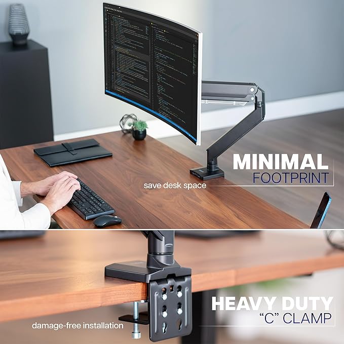 VIVO Premium Aluminum Heavy Duty Monitor Arm
