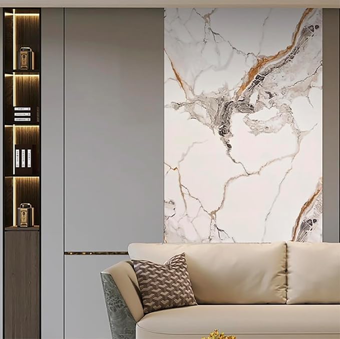 Dundee Deco Faux Marble Wall Panels - 2 ft X 4 ft - Glossy (4 Pack)