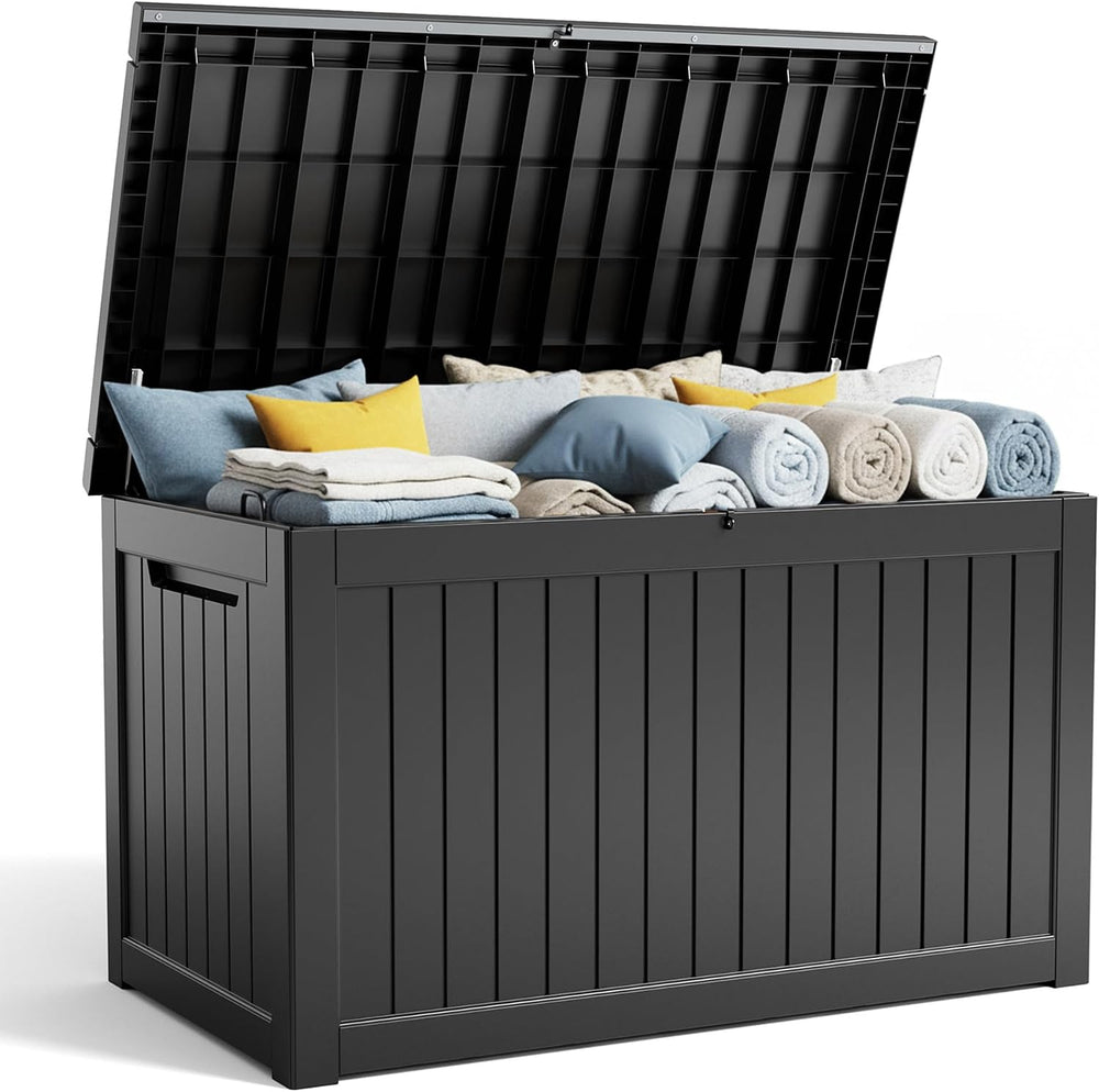280Gal Outdoor Storage Box Waterproof Lockable Deck Box