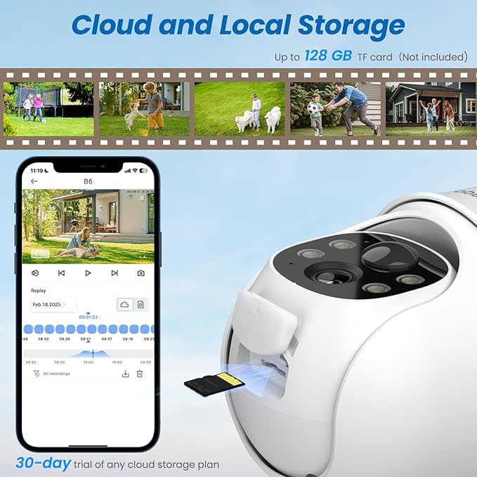 2K Cameras for Home Security-2.4G WiFi Outdoor Camera Wireless Solar/Battery ...