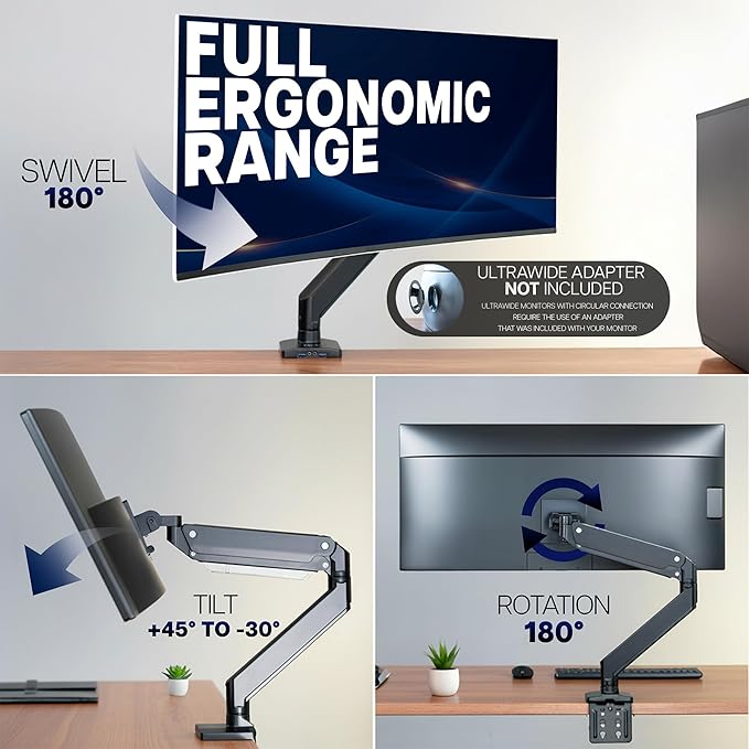 VIVO Premium Aluminum Heavy Duty Monitor Arm