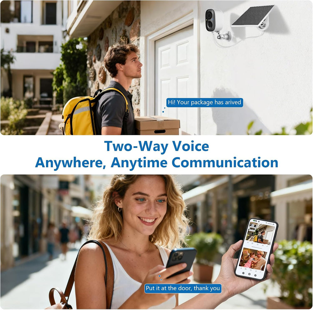 Fazoxo 2K Security Camera Wireless Outdoor, WiFi Cameras for Home Security